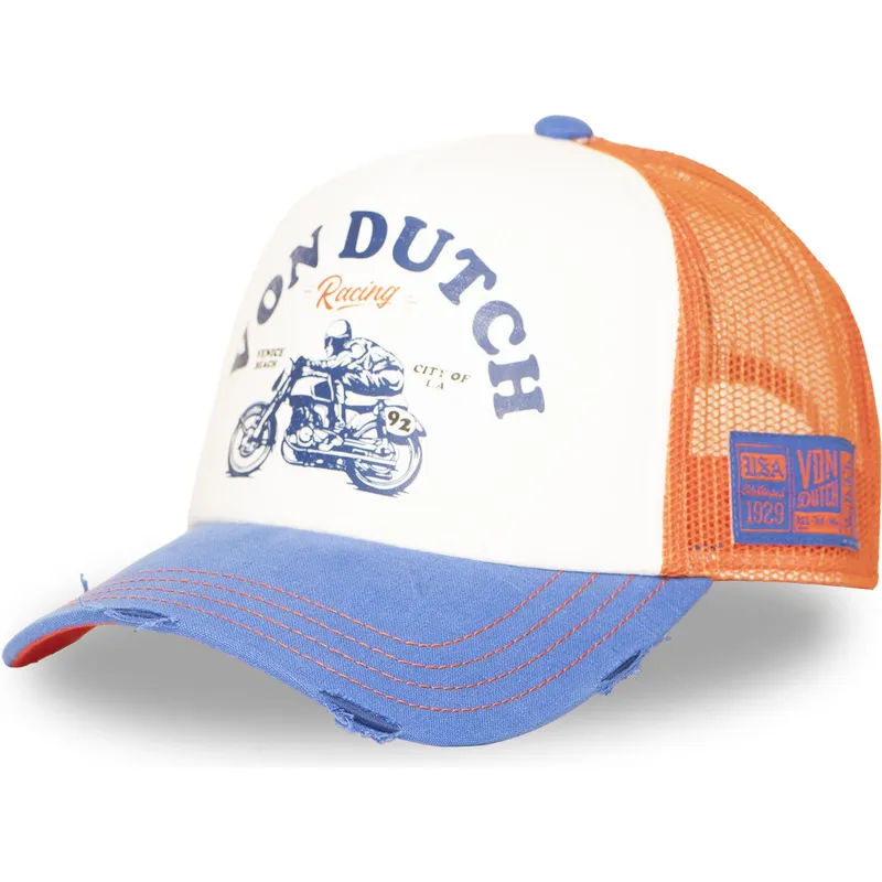 gorra-trucker-naranja-y-azul-crew34-de-von-dutch