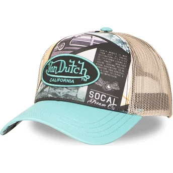 Шапка извита многоцветен снапбек от Von Dutch