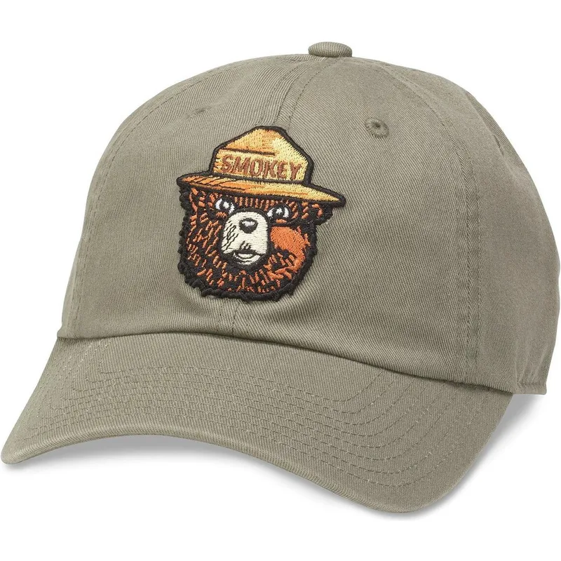grune-verstellbare-curved-cap-smokey-bear-ballpark-von-american-needle