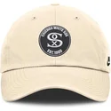beige-verstellbare-kappe-club-unstructured-organic-cotton-der-chicago-white-sox-mlb-von-nike