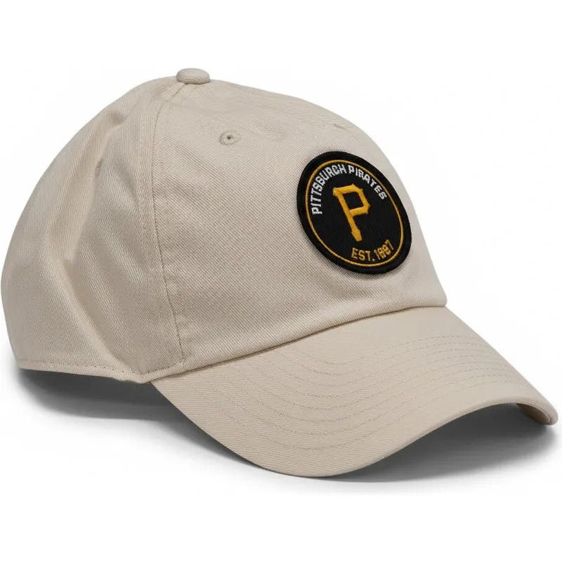 beige-verstellbare-kappe-mit-gebogenem-schirm-club-unstructured-organic-cotton-der-pittsburgh-pirates-mlb-von-nike