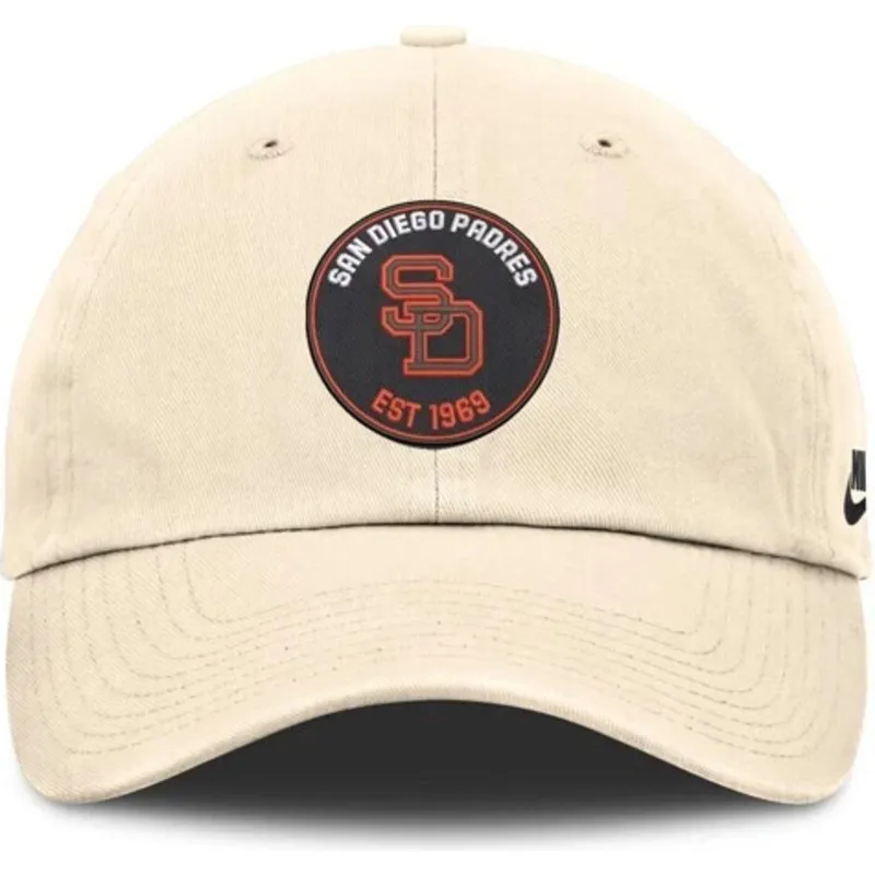 shapka-izvita-bezhov-reguliruem-club-unstructured-organic-cotton-na-san-diego-padres-mlb-ot-nike