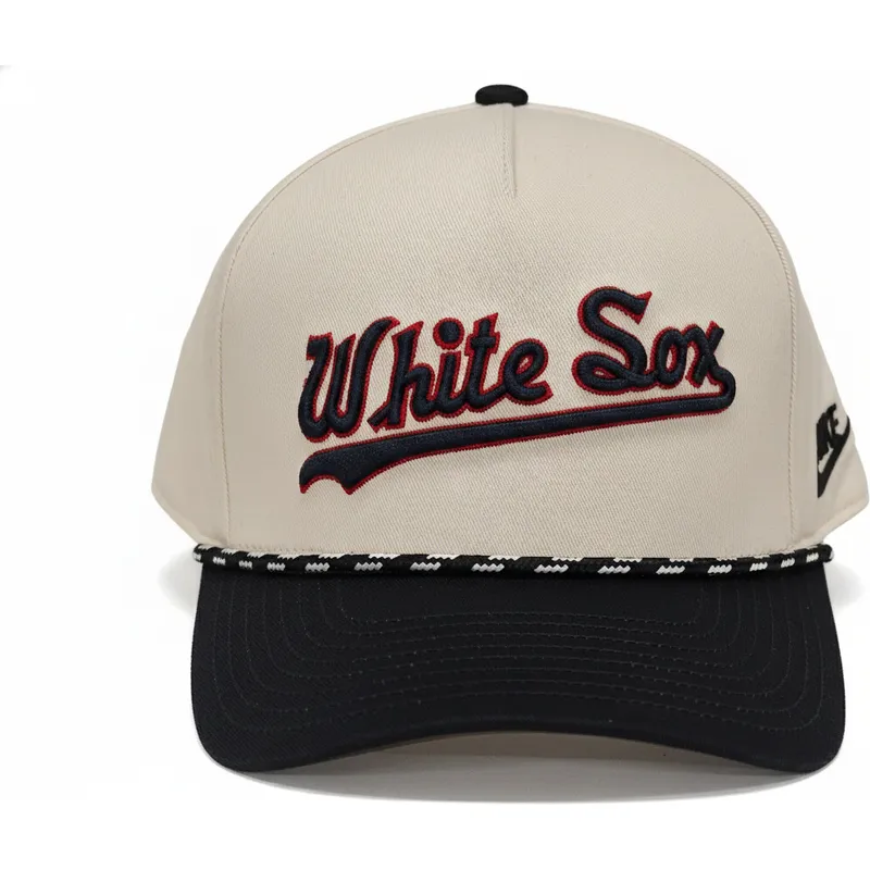 nike-mlb-chicago-white-sox-rise-structured-snapback-kappe-in-beige-und-schwarz