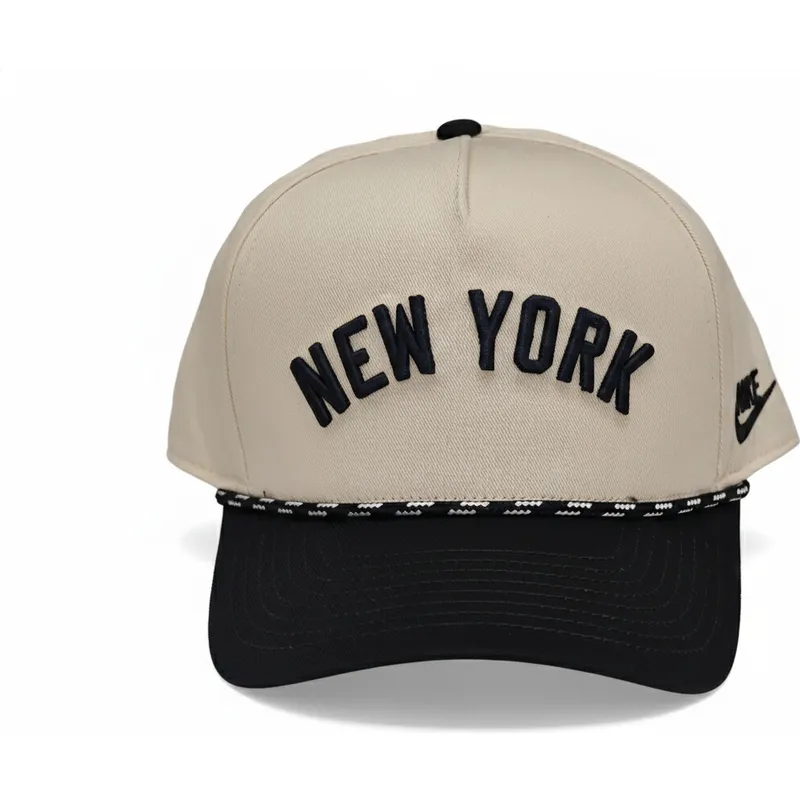 shapka-izvita-bezhov-snapbek-rise-structured-na-new-york-yankees-mlb-ot-nike