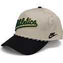 shapka-izvita-bezhov-snapbek-rise-structured-na-oakland-athletics-mlb-ot-nike