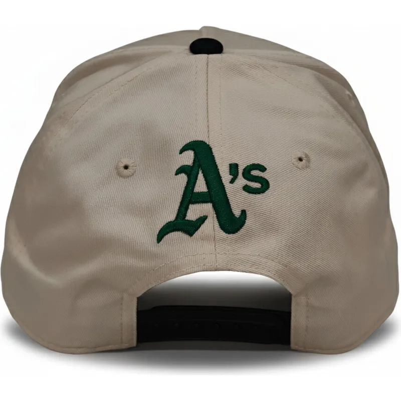 shapka-izvita-bezhov-snapbek-rise-structured-na-oakland-athletics-mlb-ot-nike