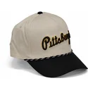 beige-og-sort-buet-kasket-snapback-rise-structured-fra-pittsburgh-pirates-mlb-fra-nike