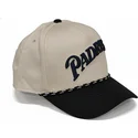 buet-beige-og-sort-snapback-kasket-rise-structured-fra-san-diego-padres-mlb-fra-nike