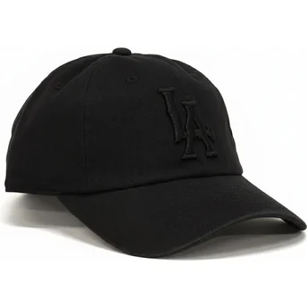 Schwarze verstellbare Curved Cap mit schwarzem Logo Los Angeles Dodgers Ballpark von American Needle