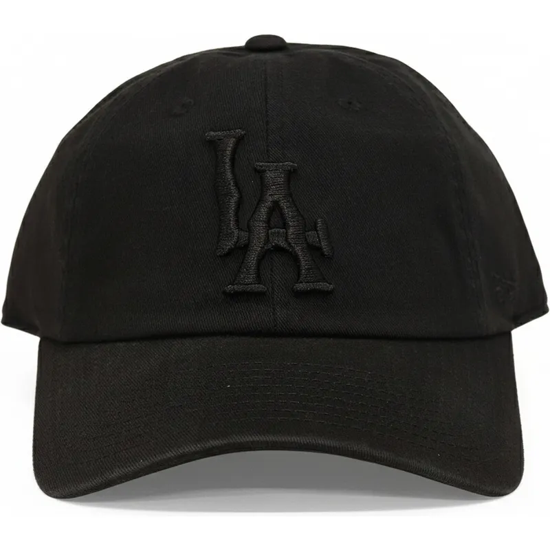 casquette-courbee-noire-ajustable-avec-logo-noir-los-angeles-dodgers-ballpark-american-needle