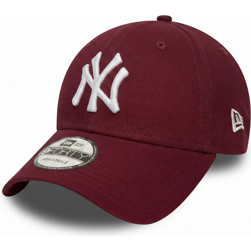 rod-kardinal-justerbar-kurvet-kasket-9forty-essential-fra-new-york-yankees-mlb-fra-new-era