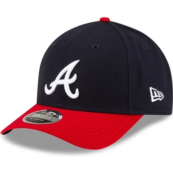 Шапка извита тъмносин snapback y 9FORTY M-Crown Player Replica на Atlanta Braves MLB от New Era