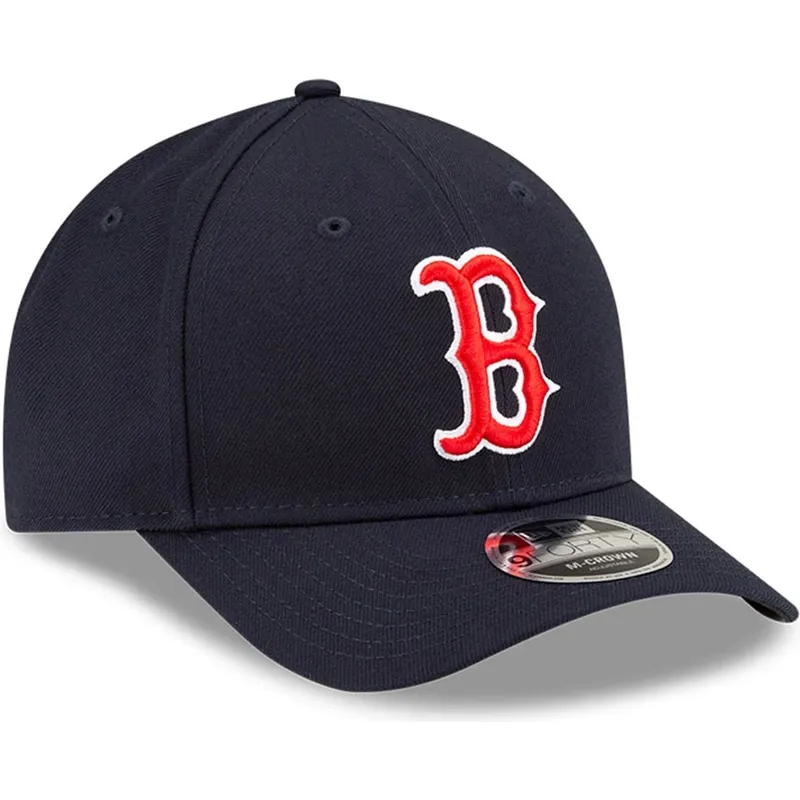 marineblaue-gebogene-snapback-kappe-9forty-m-crown-player-replica-der-boston-red-sox-mlb-von-new-era