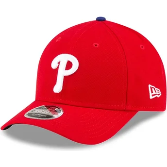 Шапка извита червена снапбек 9FORTY M-Crown Player Replica на Philadelphia Phillies MLB от New Era