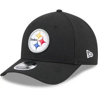 Sort curved snapback kasket 9FORTY M-Crown Team fra Pittsburgh Steelers NFL fra New Era
