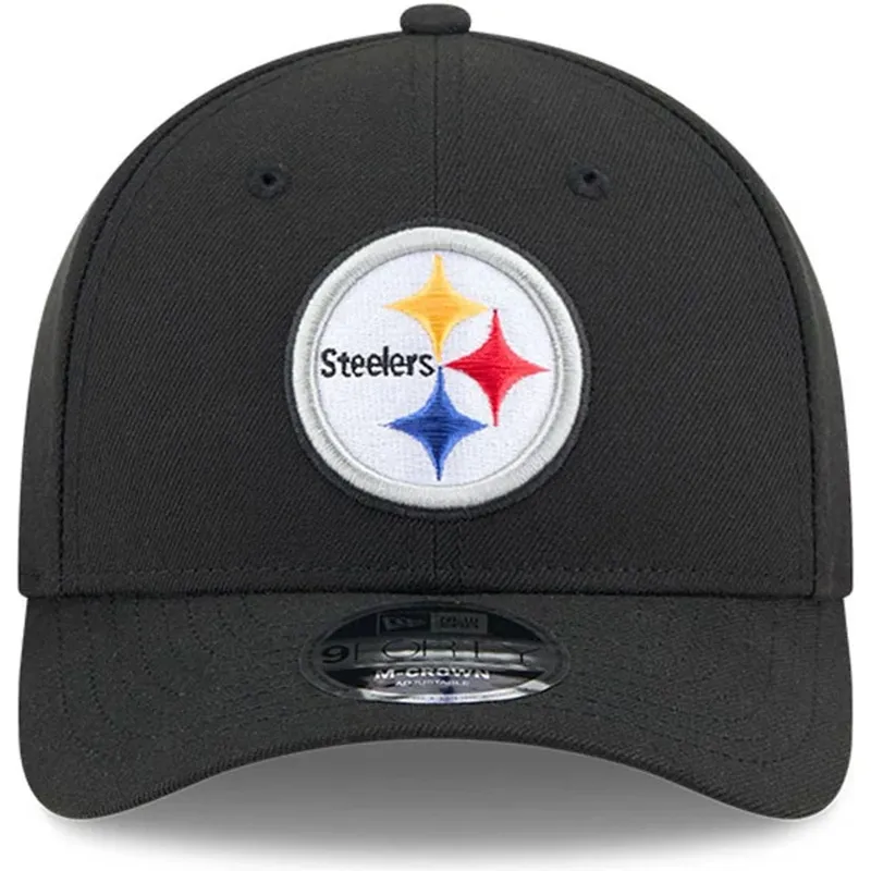 casquette-courbee-noire-snapback-9forty-m-crown-team-pittsburgh-steelers-nfl-new-era