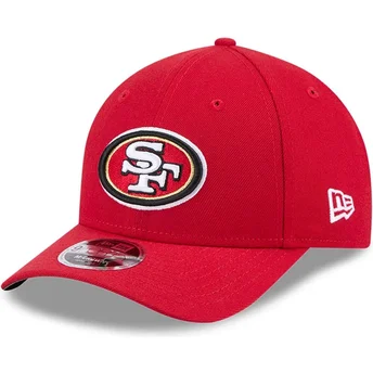 Шапка извита червена снапбек 9FORTY M-Crown Team на San Francisco 49ers NFL от New Era