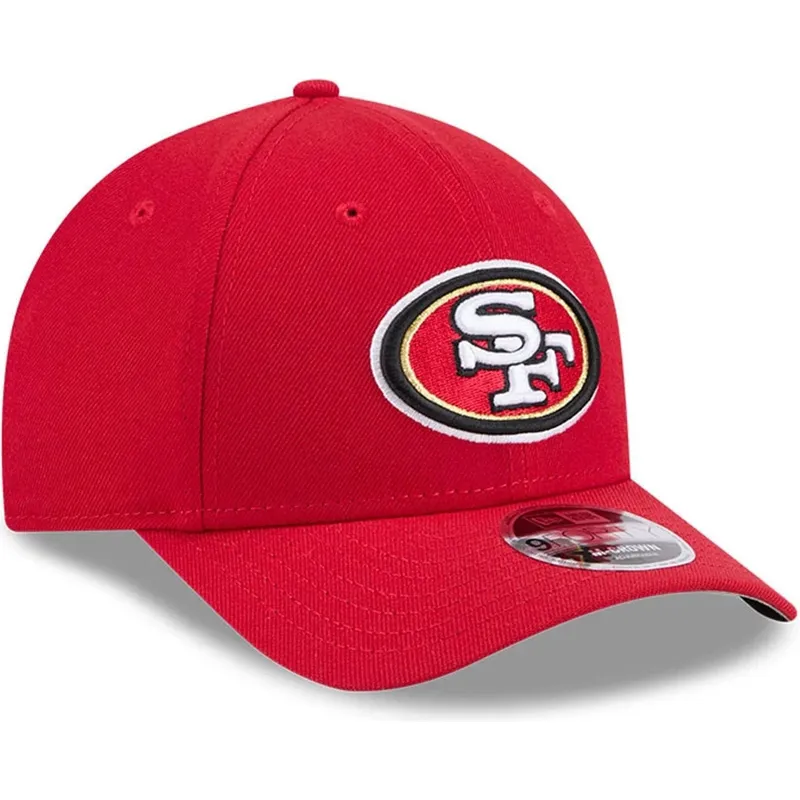 rote-gebogene-snapback-kappe-9forty-m-crown-team-der-san-francisco-49ers-nfl-von-new-era