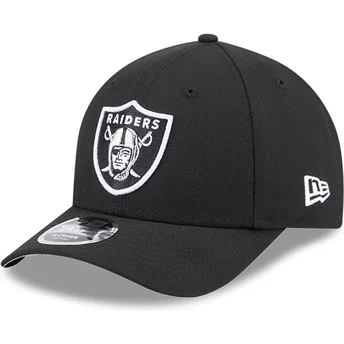 Schwarze gebogene Snapback-Kappe 9FORTY M-Crown Team der Las Vegas Raiders NFL von New Era