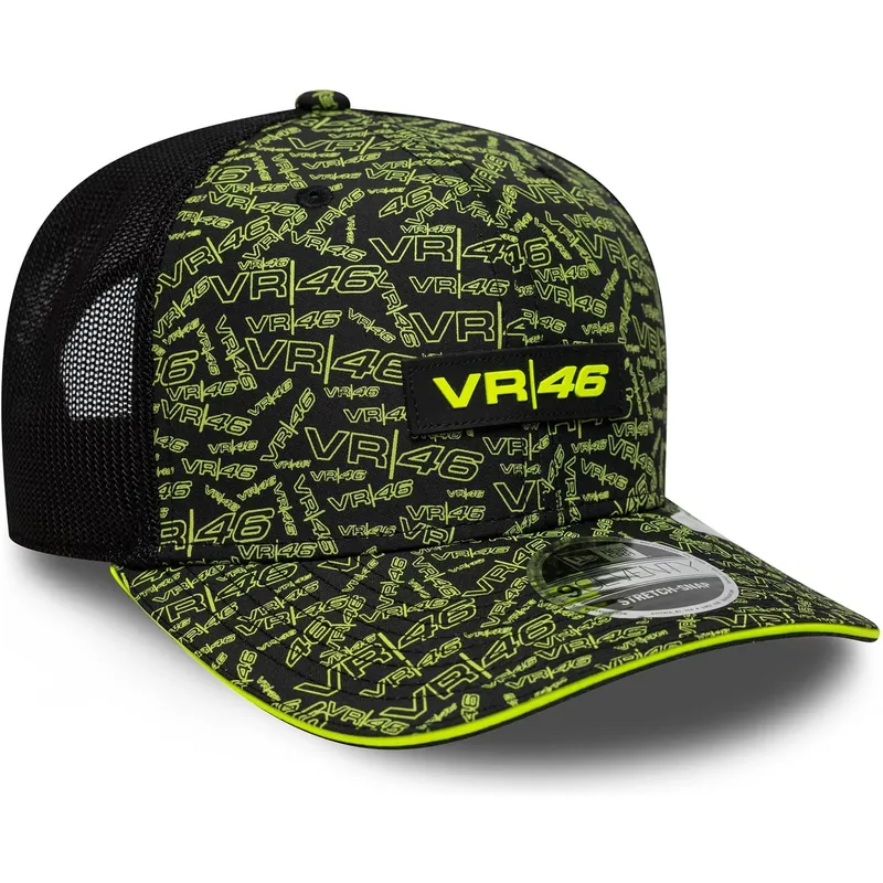 shapka-izvita-cherna-snapback-y-9seventy-stretch-snap-all-over-print-na-valentino-rossi-vr46-motogp-ot-new-era