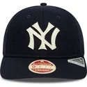 marineblaue-verstellbare-curved-cap-9fifty-retro-crown-heritage-series-der-new-york-yankees-mlb-von-new-era
