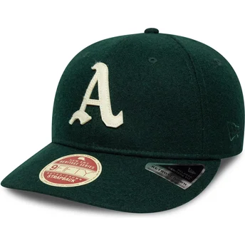 Шапка извита зелена регулируема 9FIFTY Retro Crown Heritage Series на Oakland Athletics MLB от New Era