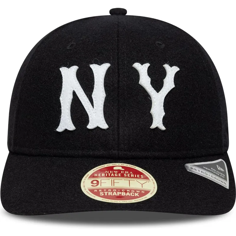 casquette-courbee-noire-ajustable-9fifty-retro-crown-heritage-series-new-york-highlanders-mlb-new-era