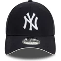 marineblaue-verstellbare-curved-cap-9forty-microfibre-der-new-york-yankees-mlb-von-new-era