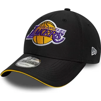Καπέλο με καμπύλη μαύρο ρυθμιζόμενο 9FORTY Microfibre των Los Angeles Lakers NBA από New Era