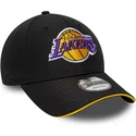 new-era-izvita-kozirka-9forty-mikrofibr-los-angeles-lakers-nba-cherna-reguliruema-shapka