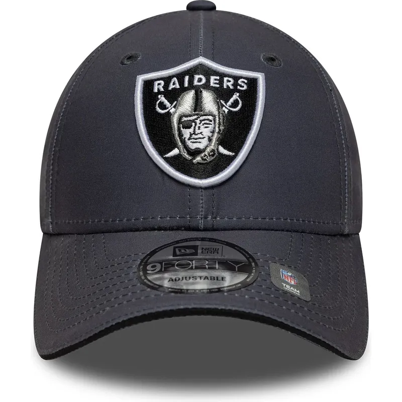 gra-justerbar-kurvet-kasket-9forty-microfibre-fra-las-vegas-raiders-nfl-fra-new-era