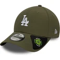 grune-verstellbare-curved-cap-9forty-recycled-midi-der-los-angeles-dodgers-mlb-von-new-era
