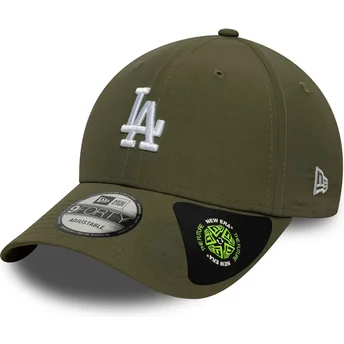 Grøn justerbar kurvet kasket 9FORTY Recycled Midi fra Los Angeles Dodgers MLB fra New Era