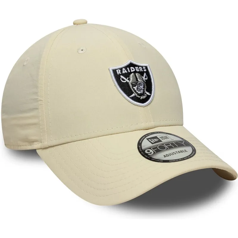 buet-beige-justerbar-9forty-recycled-midi-kasket-fra-las-vegas-raiders-nfl-fra-new-era
