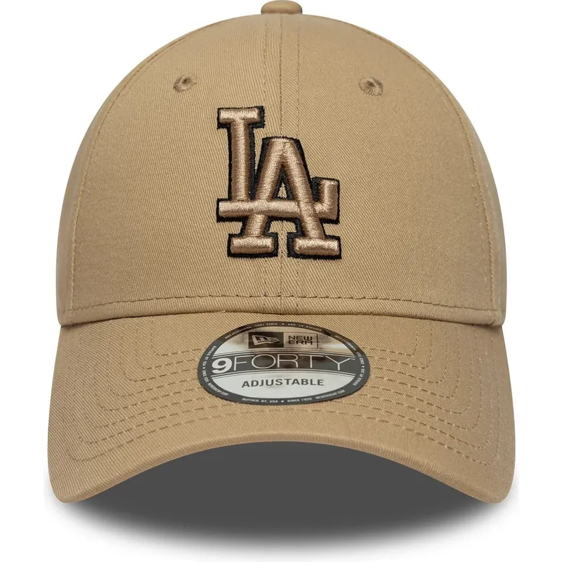 shapka-izvita-kafyav-reguliruem-9forty-outline-na-los-angeles-dodgers-mlb-ot-new-era