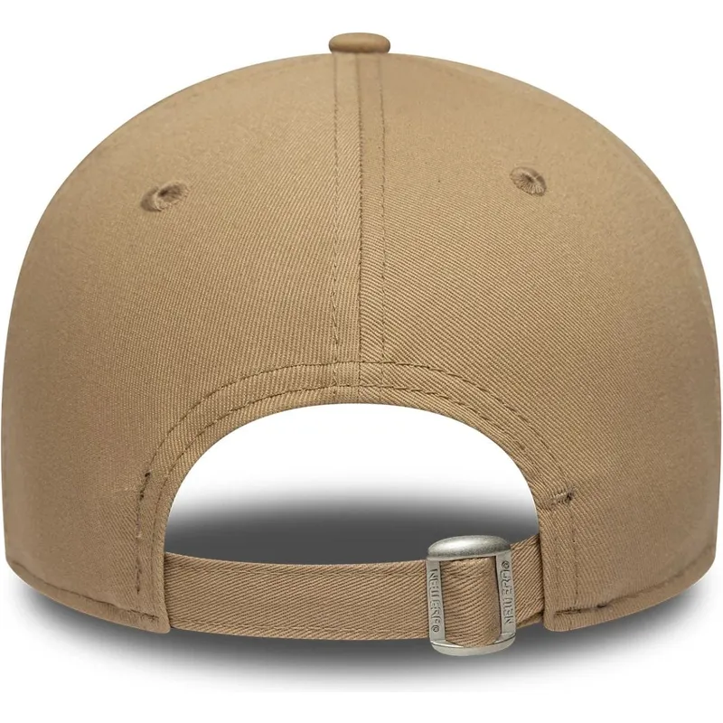 brun-justerbar-buet-kasket-med-brunt-logo-9forty-outline-fra-los-angeles-dodgers-mlb-fra-new-era