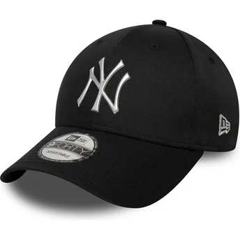 Шапка извита черна снапбек 9FORTY Metallic на New York Yankees MLB от New Era