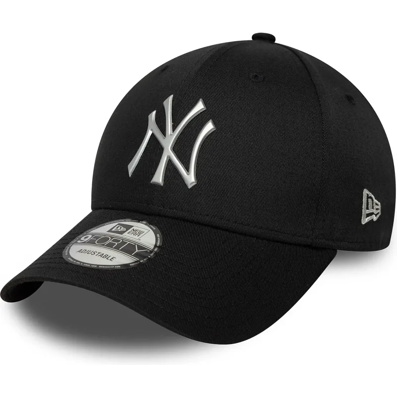 shapka-izvita-cherna-snapbek-9forty-metallic-na-new-york-yankees-mlb-ot-new-era