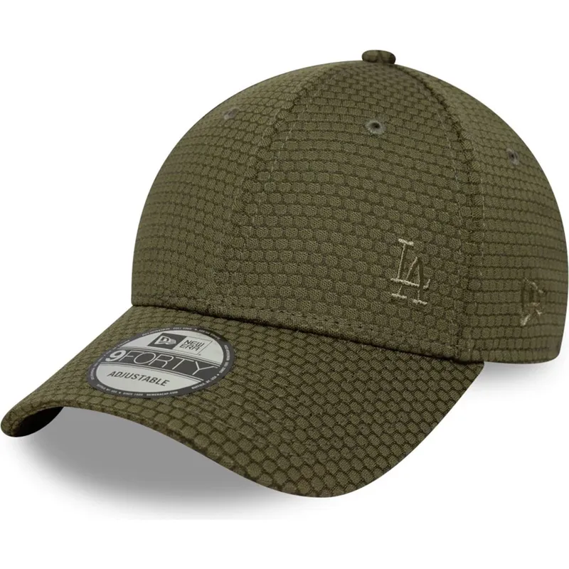 new-era-izvita-kozirka-zeleno-logo-9forty-mesh-flawless-los-angeles-dodgers-mlb-zelena-shapka-s-tik-tak-kopche