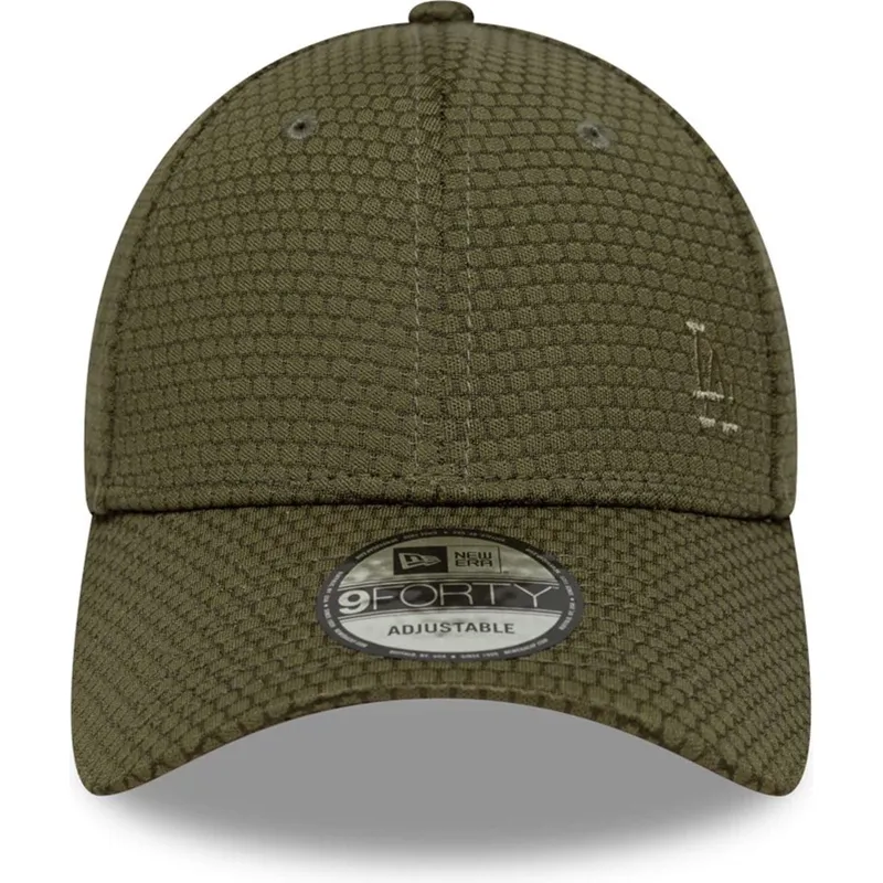 casquette-courbee-verte-snapback-avec-logo-vert-9forty-mesh-flawless-los-angeles-dodgers-mlb-new-era