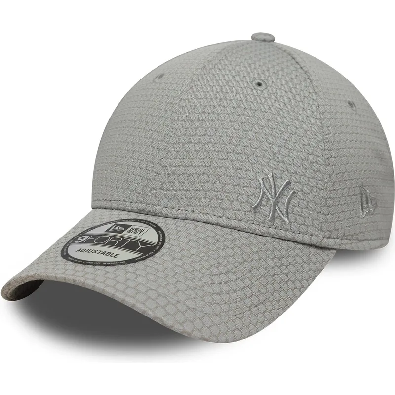 gra-curved-snapback-kasket-med-grat-logo-9forty-mesh-flawless-fra-new-york-yankees-mlb-fra-new-era