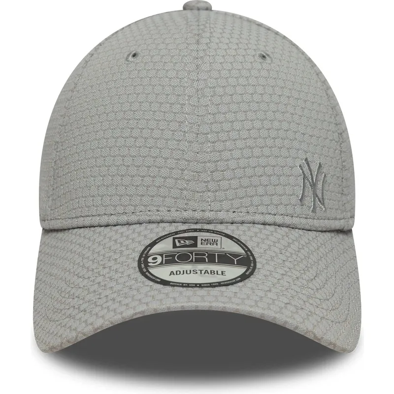 gra-curved-snapback-kasket-med-grat-logo-9forty-mesh-flawless-fra-new-york-yankees-mlb-fra-new-era