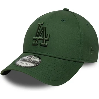 Grüne verstellbare Curved Cap mit grünem Logo 9FORTY League Essential der Los Angeles Dodgers MLB von New Era