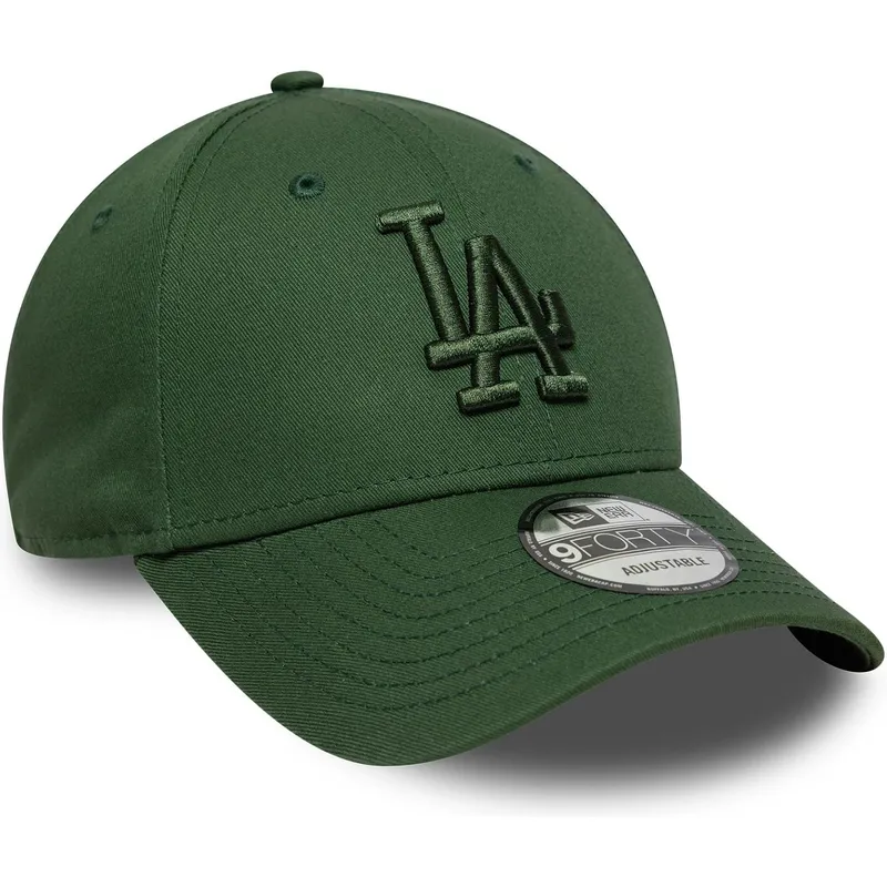 gorra-curva-verde-ajustable-con-logo-verde-9forty-league-essential-de-los-angeles-dodgers-mlb-de-new-era