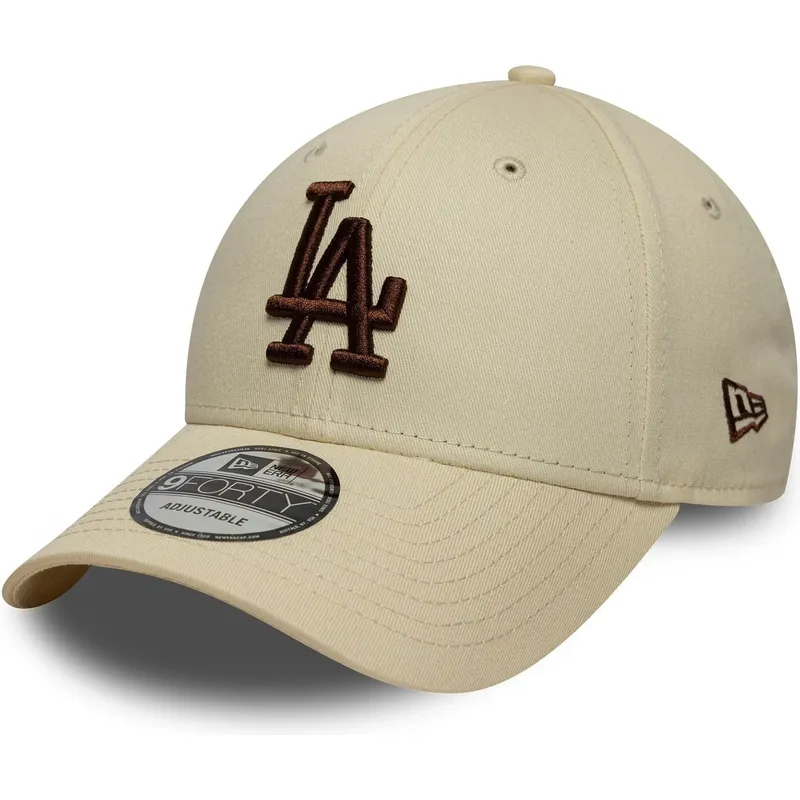 shapka-izvita-bezhov-reguliruem-9forty-league-essential-na-los-angeles-dodgers-mlb-ot-new-era