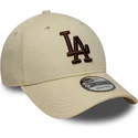 shapka-izvita-bezhov-reguliruem-9forty-league-essential-na-los-angeles-dodgers-mlb-ot-new-era