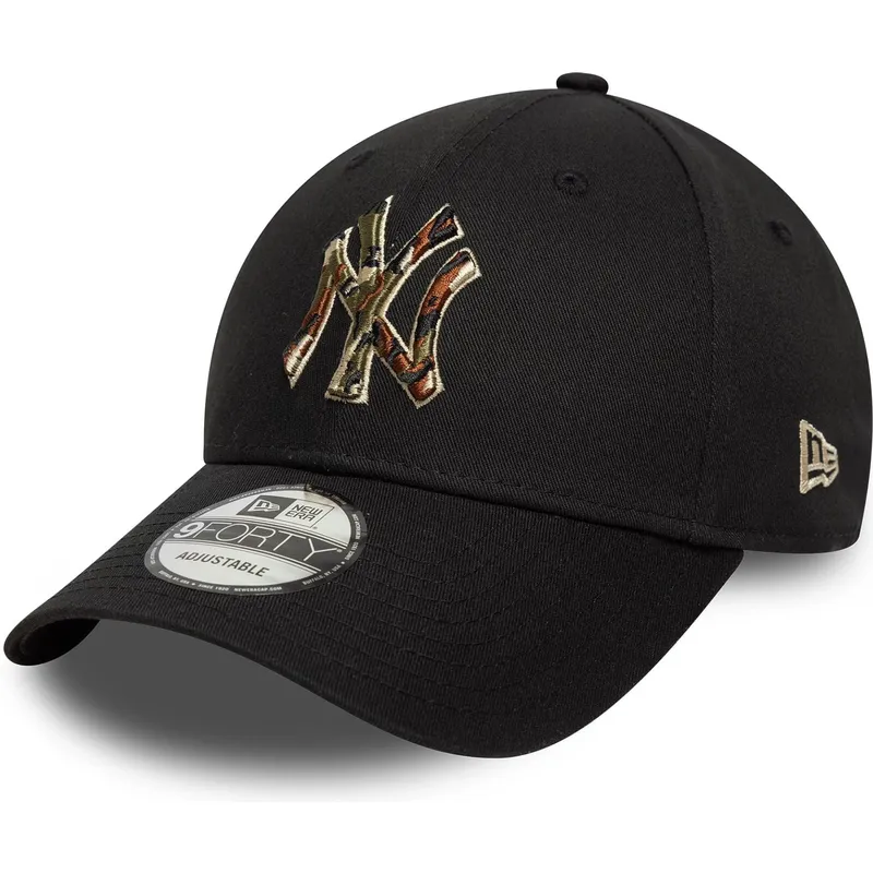 shapka-izvita-cherna-reguliruem-9forty-camo-infill-na-new-york-yankees-mlb-ot-new-era