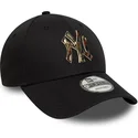 shapka-izvita-cherna-reguliruem-9forty-camo-infill-na-new-york-yankees-mlb-ot-new-era