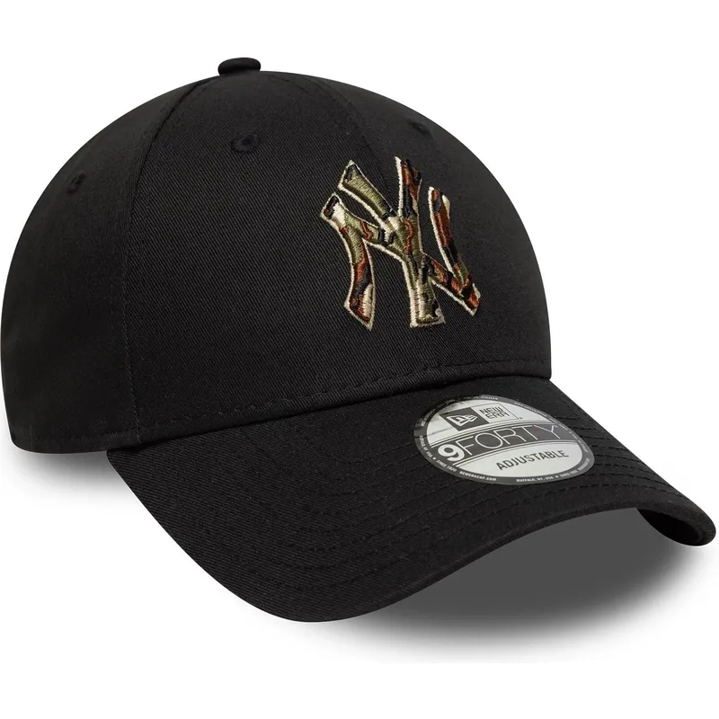 shapka-izvita-cherna-reguliruem-9forty-camo-infill-na-new-york-yankees-mlb-ot-new-era
