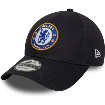 New Era Извита Козирка 9FORTY Core Chelsea Football Club Premier League Тъмносиня Шапка с Тик-так